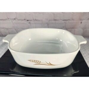 Vtg Wheat Pattern Corning Ware Casserole Dish, No Lid Collectible